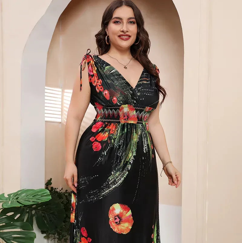 שמלת ערב מקסימה בגיזרת מעטפת בחזה ללוק נשי של מעצב ספרדי ולהופעה מרתקת