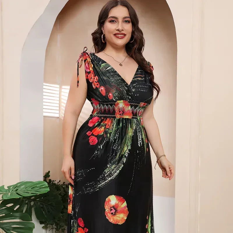 שמלת ערב מקסימה בגיזרת מעטפת בחזה ללוק נשי של מעצב ספרדי ולהופעה מרתקת
