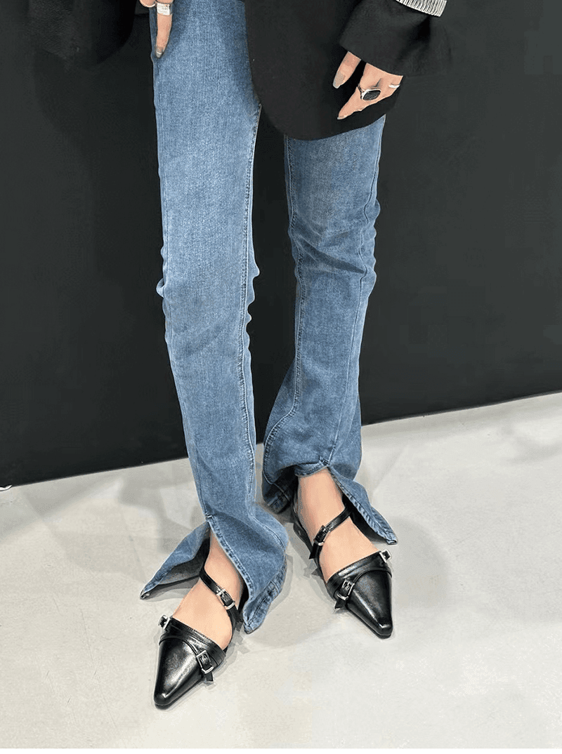 סנדלי שפיץ מפורטוגל בגימור רצועות עור מהממות להופעה של אישה נשית חזקה - לה איסלה