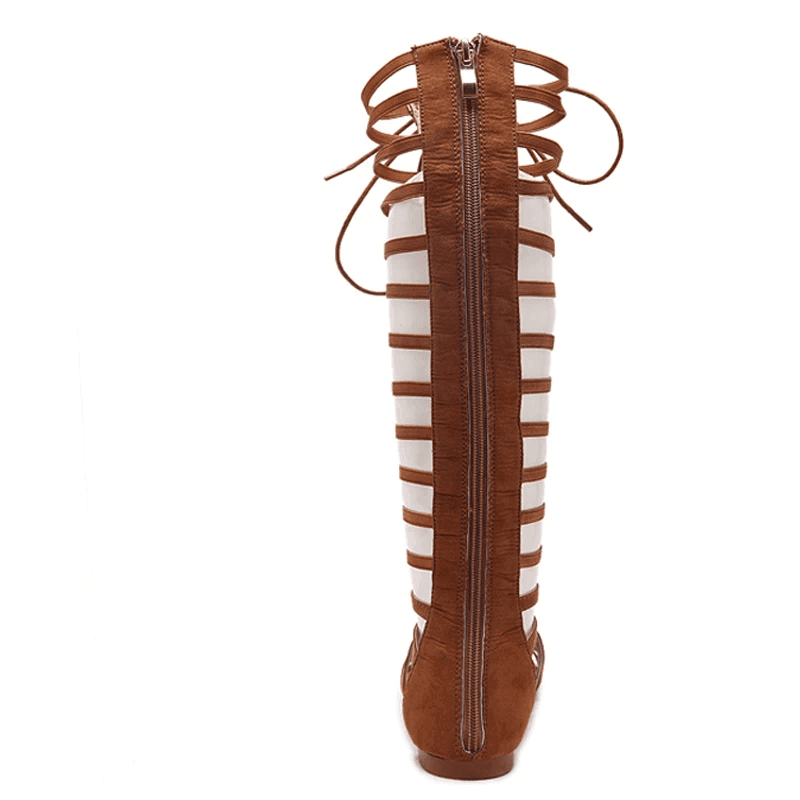 סנדל גלדיאטור ארוך בגיזרה חתיכית ארוכה להופעה של אישה מעניינת ומרהיבה - לה איסלה