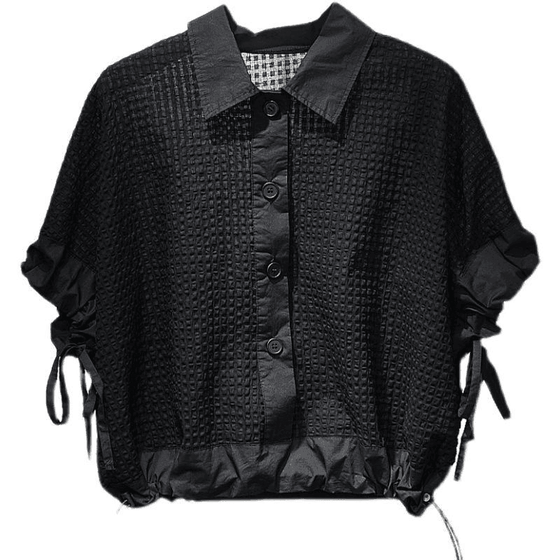 מכופתרת וופל קצרה מושלמת בגימור שרוכים בצדדים ללוק אוסף וחתיכי ולהופעה חגיגית - לה איסלה