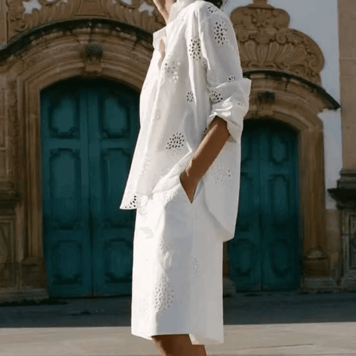 סט קליל לעונת מעבר בגימור תחרה מהפנט ללוק של אישה שמיימית ולהופעה מנצחת - לה איסלה