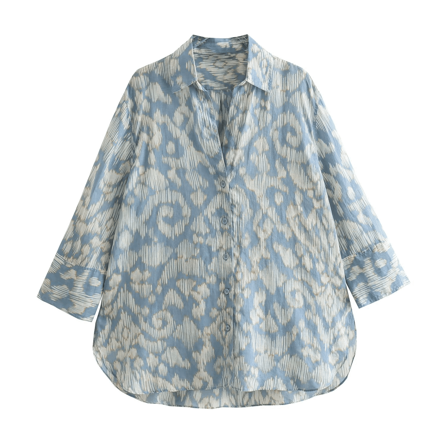 סט פשתן השי של מכופתרת ומכנס גומי בצבעי פסטאל מרשימים ללוק נקי ומיוחד - לה איסלה