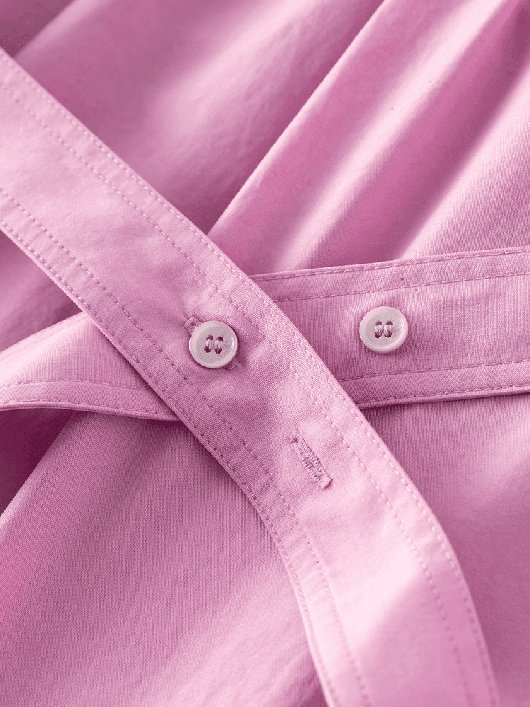 מכופתרת ורודה של מעצב צרפיתי בגימור סגירה ייחודי אופנתי ללוק נשי טרנדי לוהט - לה איסלה