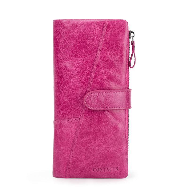 ארנק עור מקורי מאיטליה בגיזרה פרקטית עם הרבה תאים ללוק נשי אלגנטי יוקרתי - לה איסלה