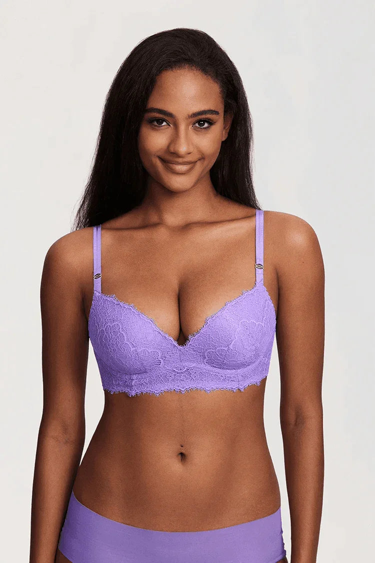 חזיית פוש אפ עדינה עם תמיכת עצם בריפוד קל ונוח ללוק נשי שובב ועוצמתי - לה איסלה