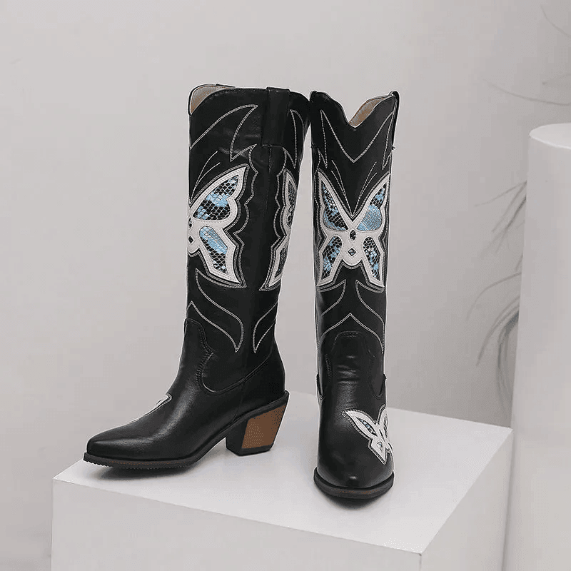 מגפון איטלקי בגימור פרפרים אופנתיים ללוק אורבני מרענן להופעה נשית מרהיבה - לה איסלה