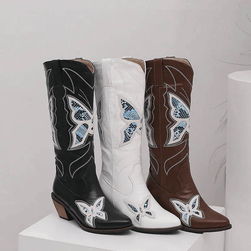 מגפון איטלקי בגימור פרפרים אופנתיים ללוק אורבני מרענן להופעה נשית מרהיבה - לה איסלה