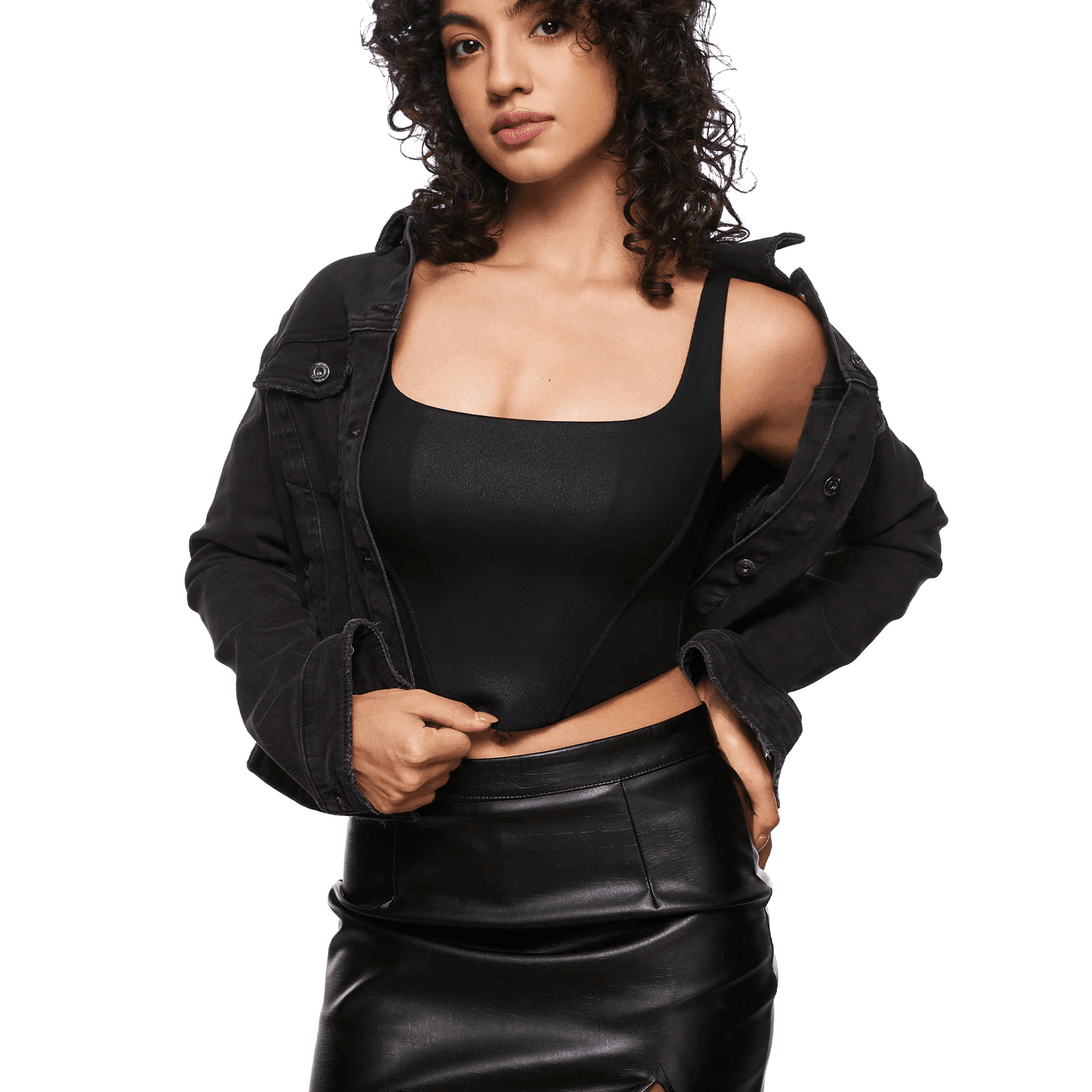 טופ חזייה בסגנון מחוך בגימור ריץ רץ אחורי ללוק נשי עוצמתי ולהופעה בולטת - לה איסלה