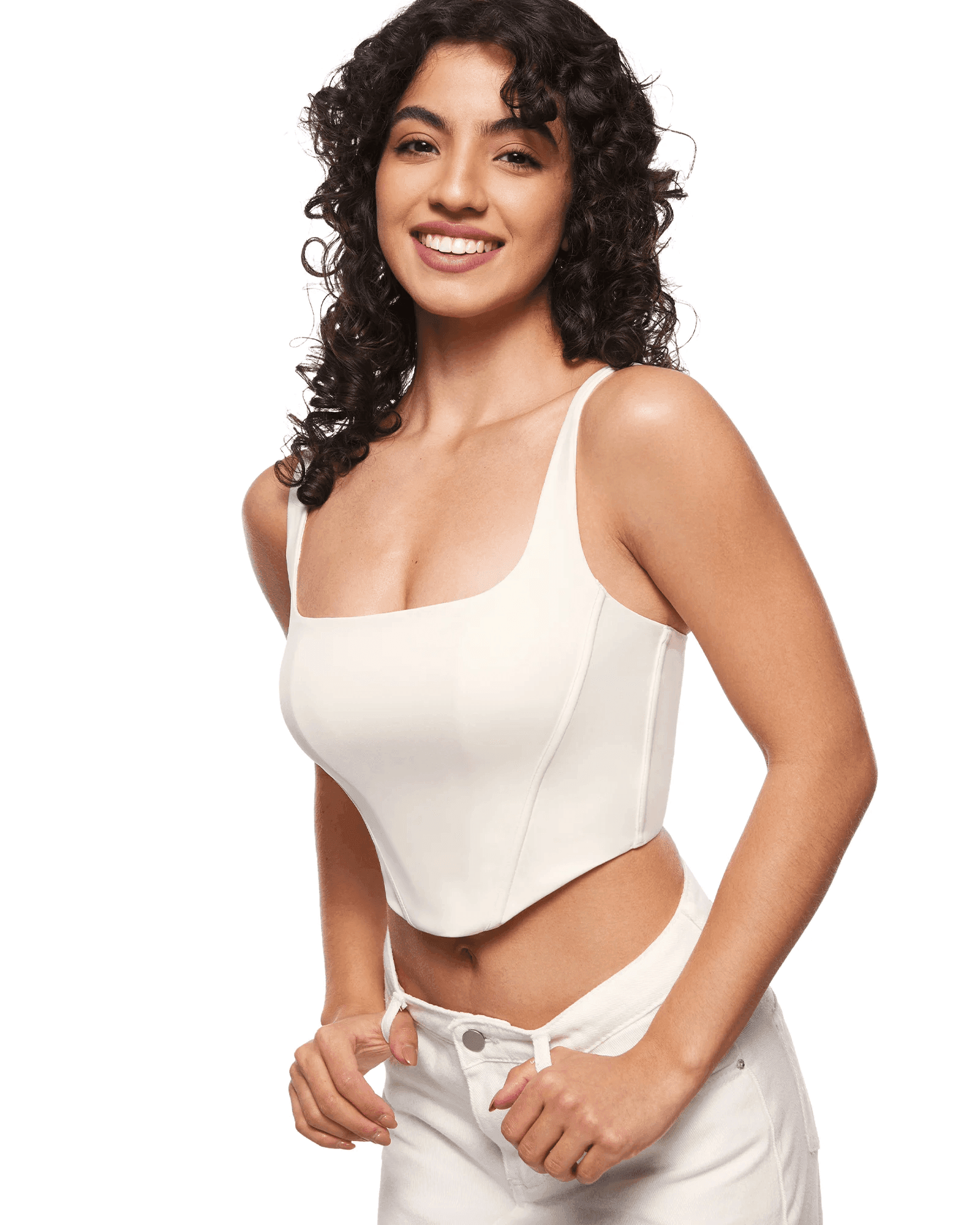 טופ חזייה בסגנון מחוך בגימור ריץ רץ אחורי ללוק נשי עוצמתי ולהופעה בולטת - לה איסלה