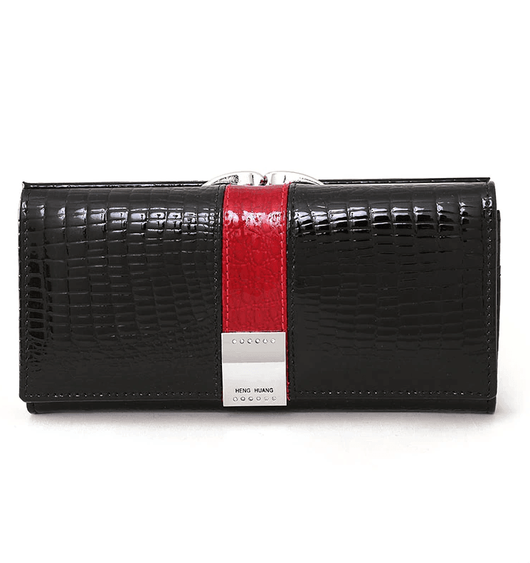 ארנק עור מקורי מאיטליה בגימור פרקטי של שלל תאים ללוק נשי אופנתי מדוגם - לה איסלה