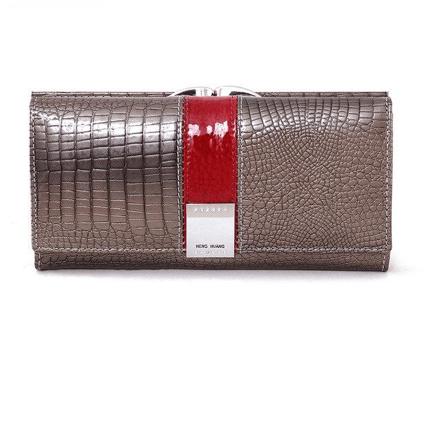 ארנק עור מקורי מאיטליה בגימור פרקטי של שלל תאים ללוק נשי אופנתי מדוגם - לה איסלה