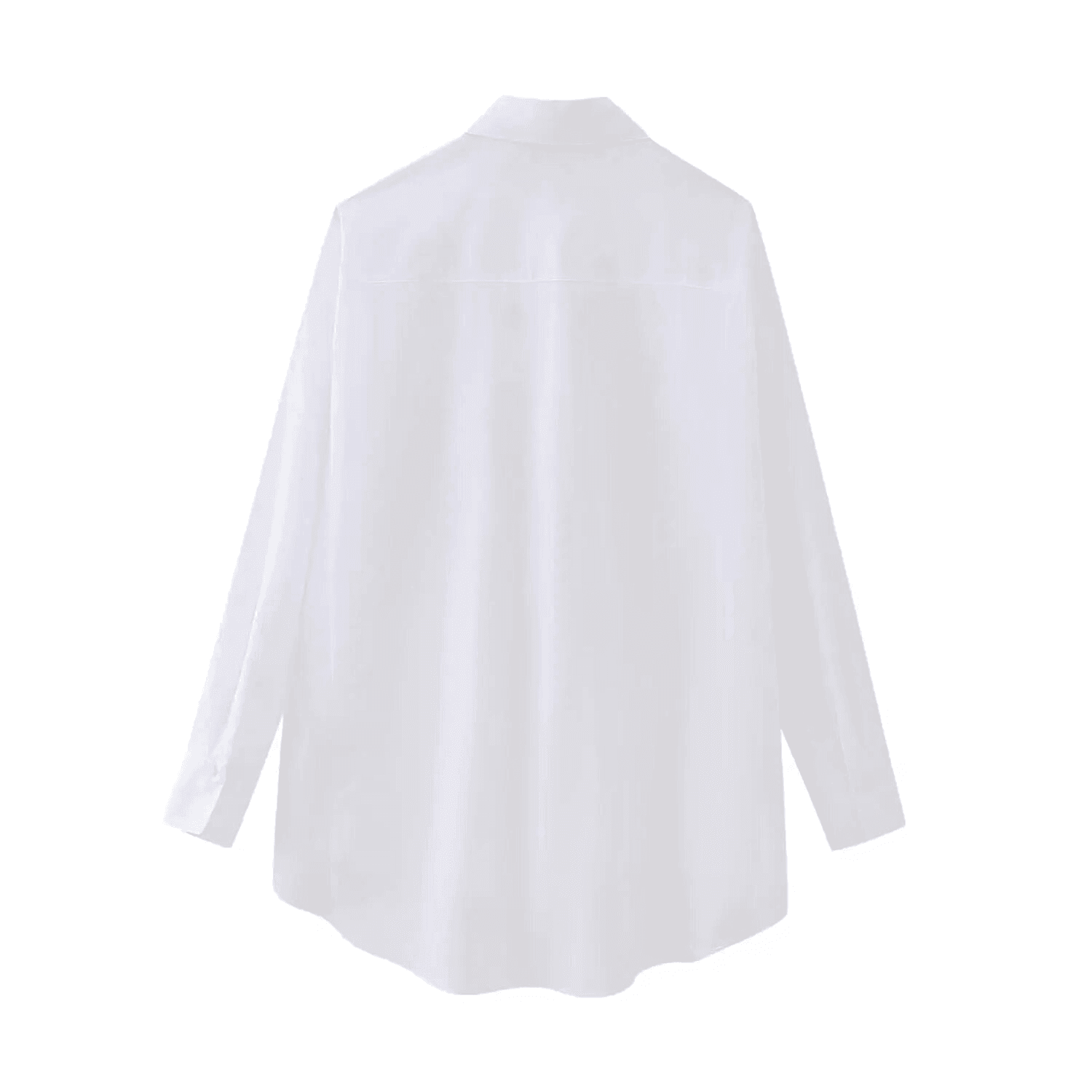 מכופתרת לבנה מרשימה עם כיסים בשילוב ניטים מדליקים ללוק נשי מושך - לה איסלה