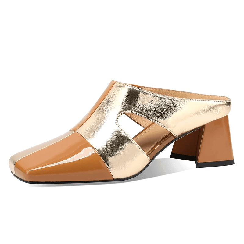 סנדל עקב מהפנט של מעצב ספרדי בגימור מוזהב מרשים להופעה נשית אינטלגנטית שלך - לה איסלה: אופנה וחזיות פרימיום