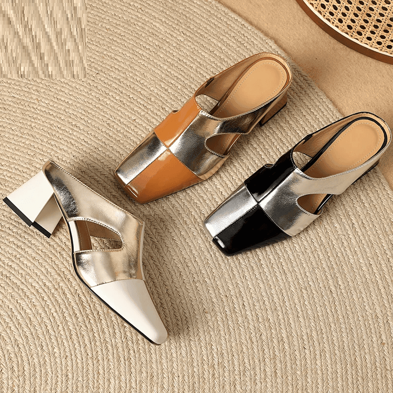 סנדל עקב מהפנט של מעצב ספרדי בגימור מוזהב מרשים להופעה נשית אינטלגנטית שלך - לה איסלה: אופנה וחזיות פרימיום