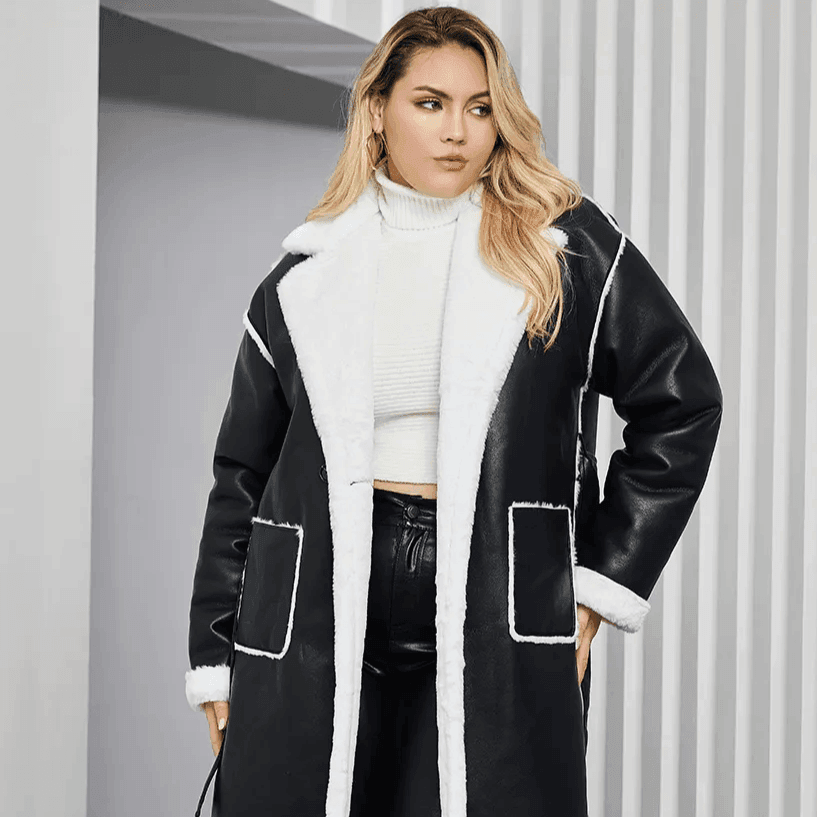 מעיל טרנץ מפרווה יוקרתית בליווי כיסים אופנתיים להופעה נשית חריפה שלך - לה איסלה