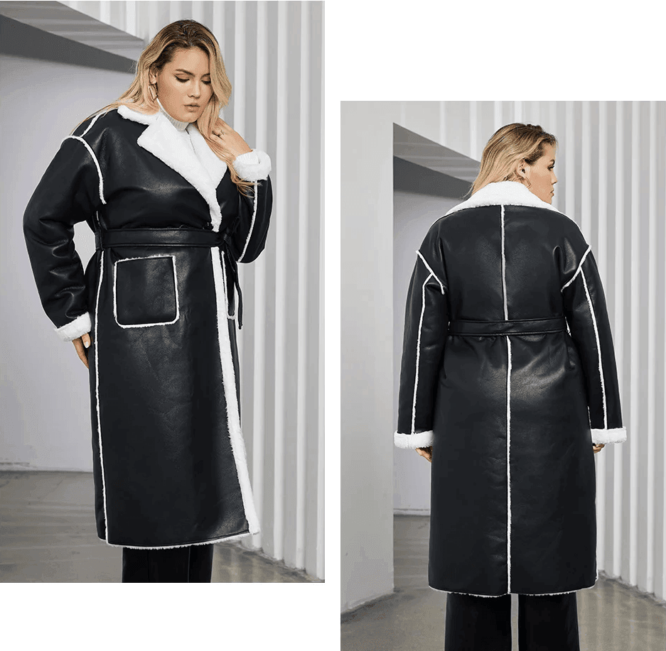 מעיל טרנץ מפרווה יוקרתית בליווי כיסים אופנתיים להופעה נשית חריפה שלך - לה איסלה