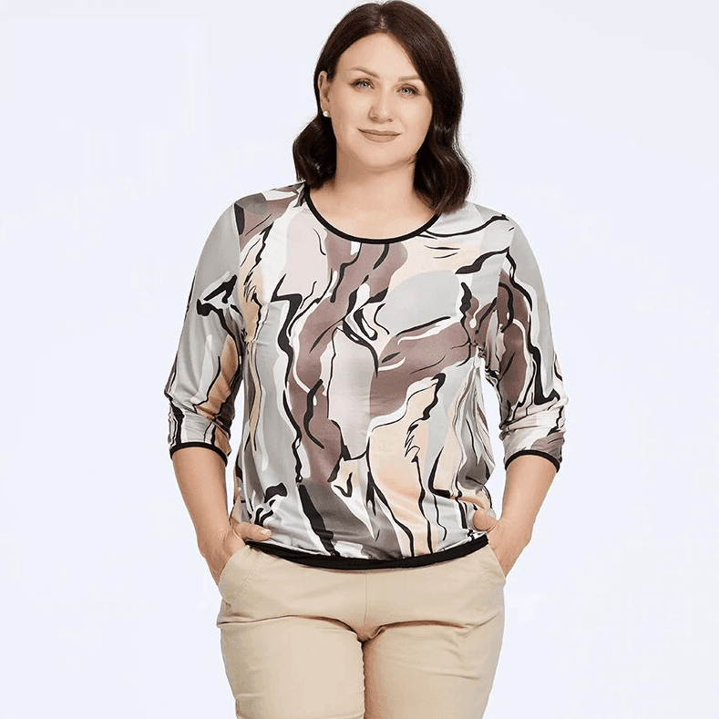 חולצת חולצת סטאן מרשימה בגימור פסטלי משגע להופעה נשית מרשימה במיוחד - לה איסלה