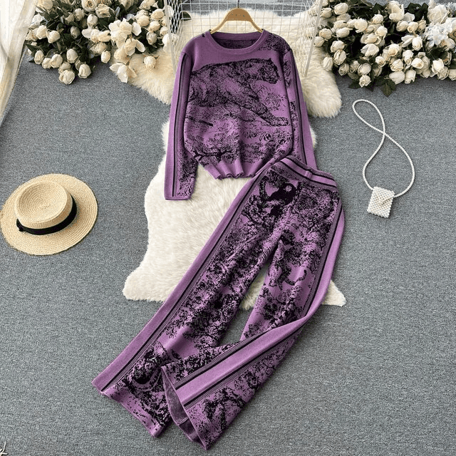 סט סריג קליל בגהדפס חייתי מושקע להופעה נשית מושכת וללוק בלתי נשכח - לה איסלה