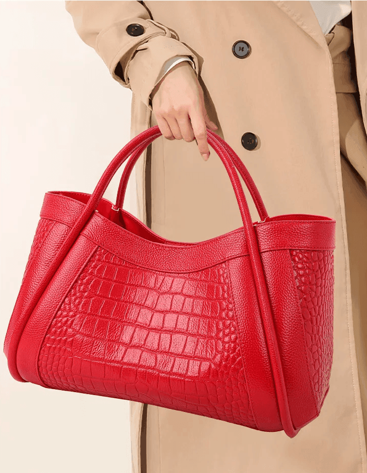 תיק עור איטלקי בגימור מנוחש מהמם להופעה נשית בולטת וללוק היסטרי שלך - לה איסלה