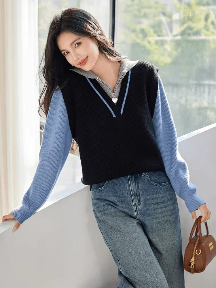 סריג נשים איכותי לחורף בגימור ריץ רץ וי מפנק ללוק משגע ולהופעה מושכת שלך