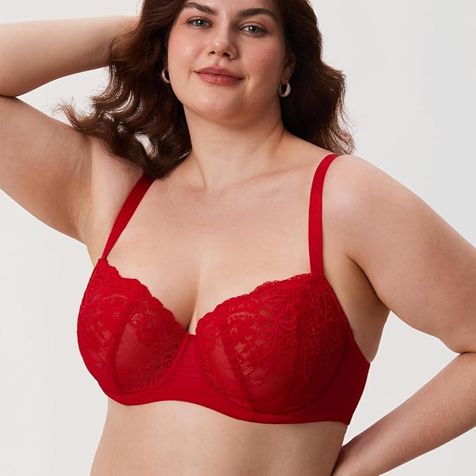 חזיית תחרה ממליאנו בגימור עצם בתמיכה נשית אסטית ללוק יומיומי כבוש