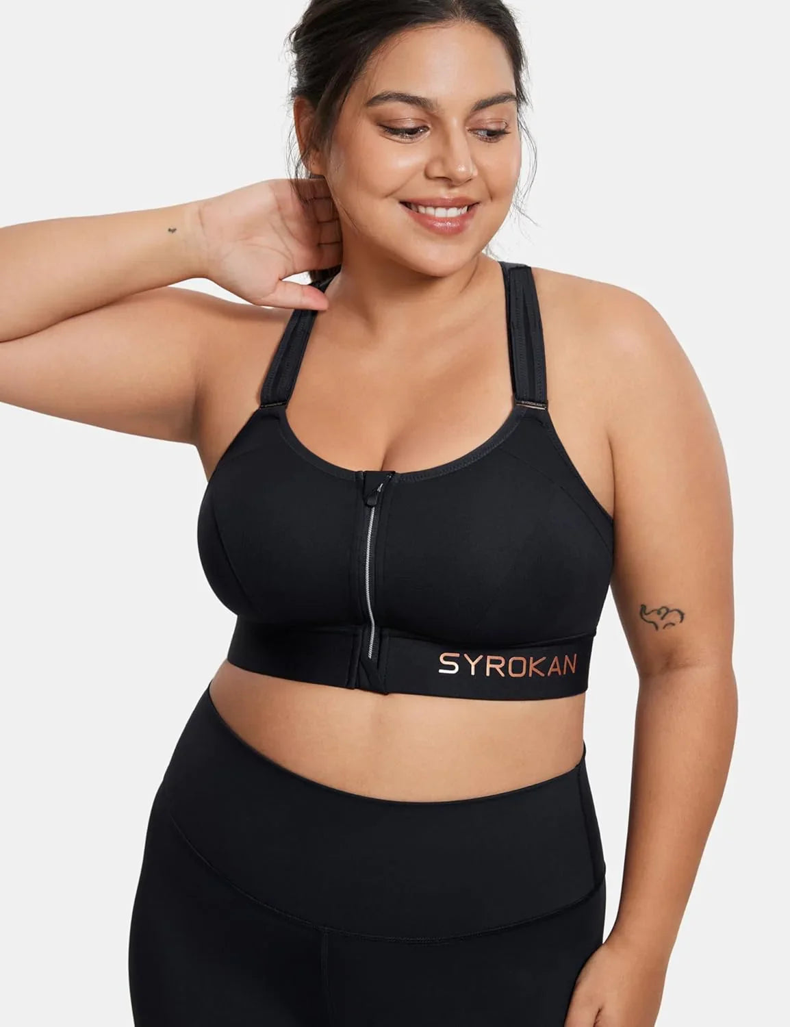 חזיית ספורט מושלמת ללא עצם בפתיחה קידמית אורטופדית לתמיכה מאזנת בעמוד השידרה