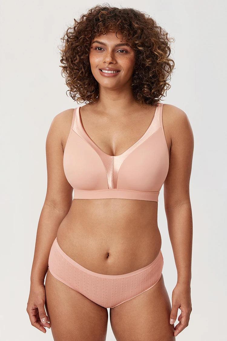 חזיית משי ללא עצם בשילוב בד סטאן מהפנט להופעה נשית מדוייקת ולנוחות לעמוד השידרה - היקף 75 - לה איסלה