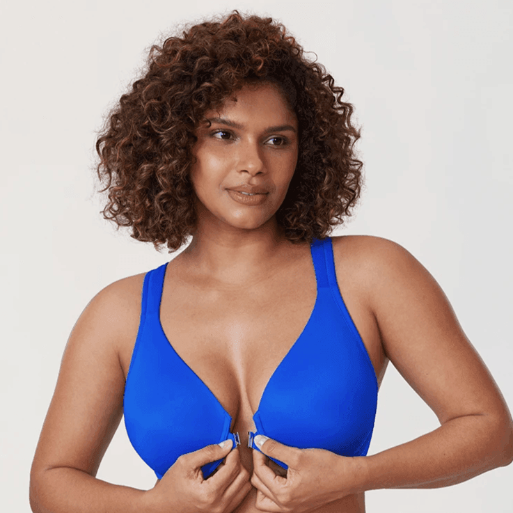 חזייה תומכת בסגירה קידמית פרקטית לחזה שופע ולעמידות נשית נכונה - לה איסלה