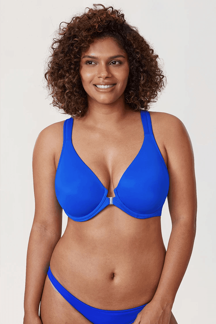 חזייה תומכת בסגירה קידמית פרקטית לחזה שופע ולעמידות נשית נכונה - לה איסלה