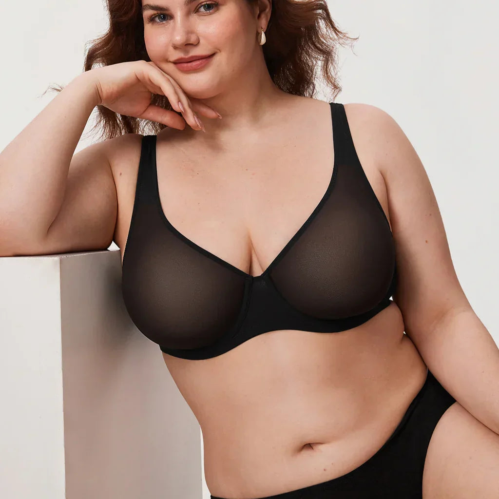 חזיית עצם שקופה בגימור נושם פרקטי לנשים בכל המידות להופעה נשית חזקה