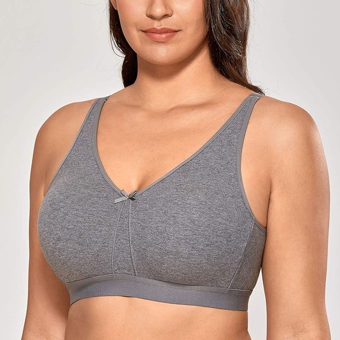 חזיית נוחות מכותנה ללא עצם בצבעים רכים