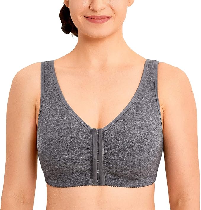 חזיית כותנה עם סגירה קדמית