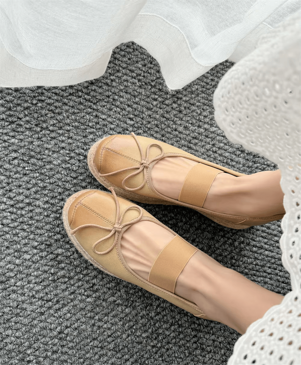 פלטפורמת קנבס בובה בגימור בלרינה משגע להופעה נשית קלאסית מתחכמת