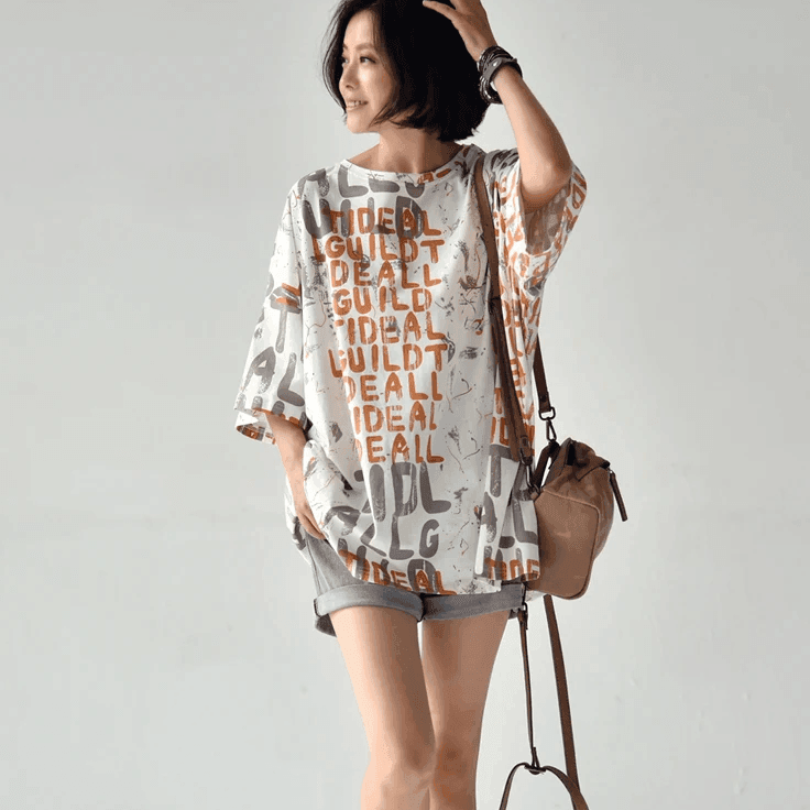 חולצת אוברסייז מרשימה בגימור נשי אותנטי ללוק של אישה סוחפת ועדכנית - לה איסלה