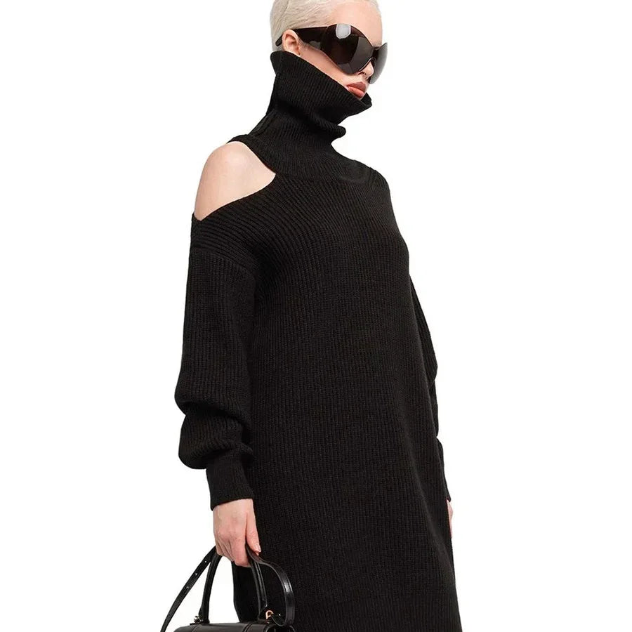 סריג אוברסייז במפתח כתף אופנתי ללוק נשי חורפי ולהופעה מהממת