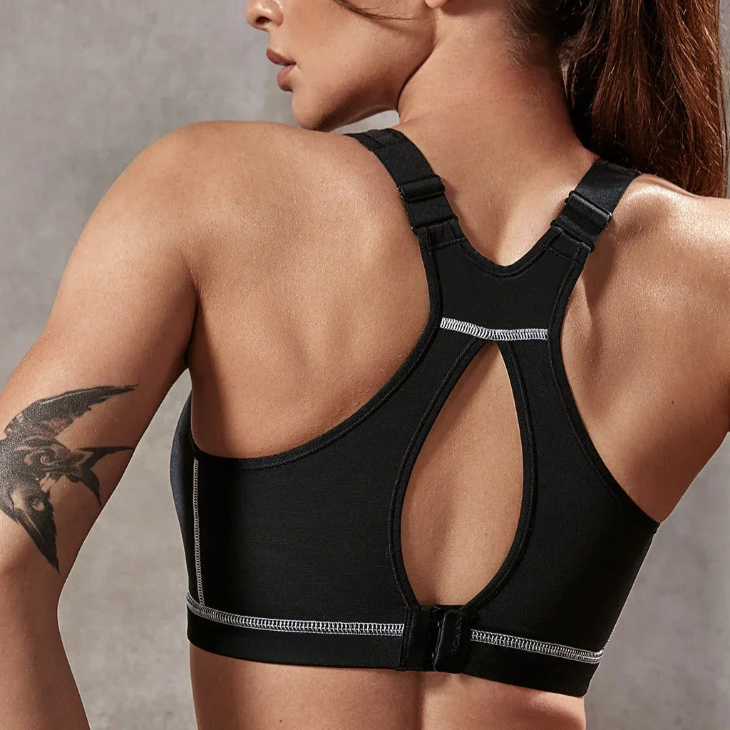 חזיית ספורט אורטופדית מבד סטרצ'י קליל ומנדף זיעה