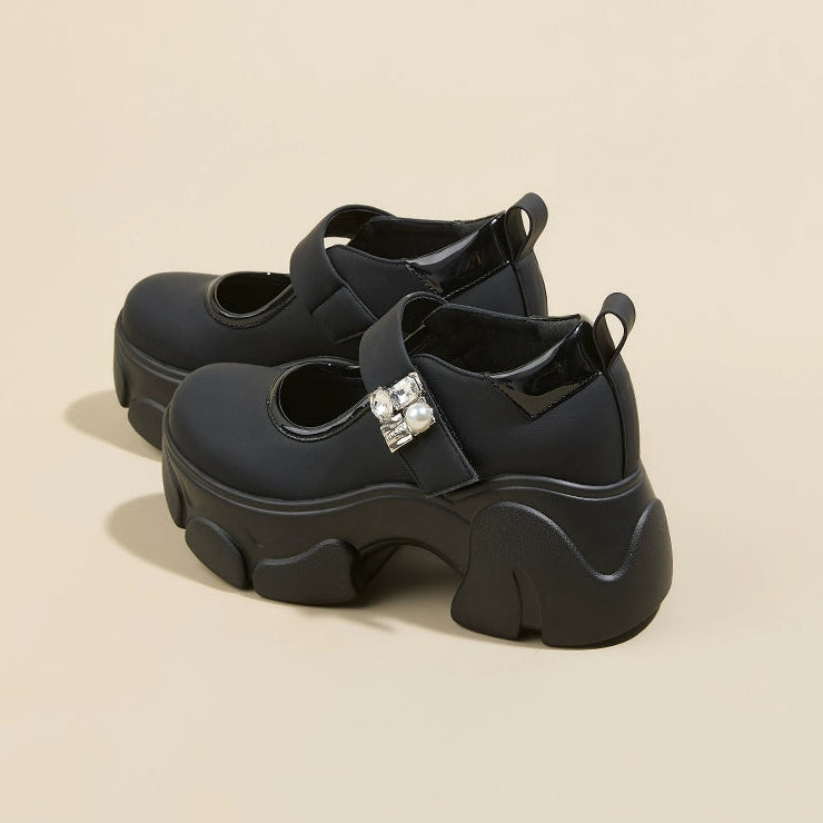 סנדל פלטפורמה גבוה וחתיכי מספרד עשוי עור מקורי ללוק נשי מדליק וללוק מנצח