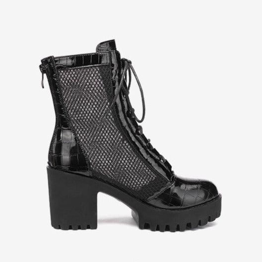 מגפון פלטפורמה על עקב של מעצב איטלקי בגיזרה מחוררת ואופנתית להופעה מהפנטת - לה איסלה