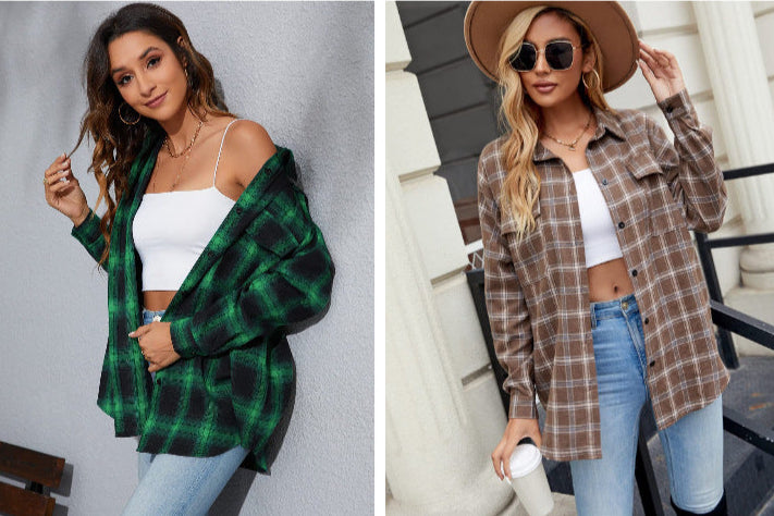 חולצת בוייפרנד קלילה בגיזרה משובצת ללוק של מישהי אופנתית ולהופעה מדליקה במיוחד