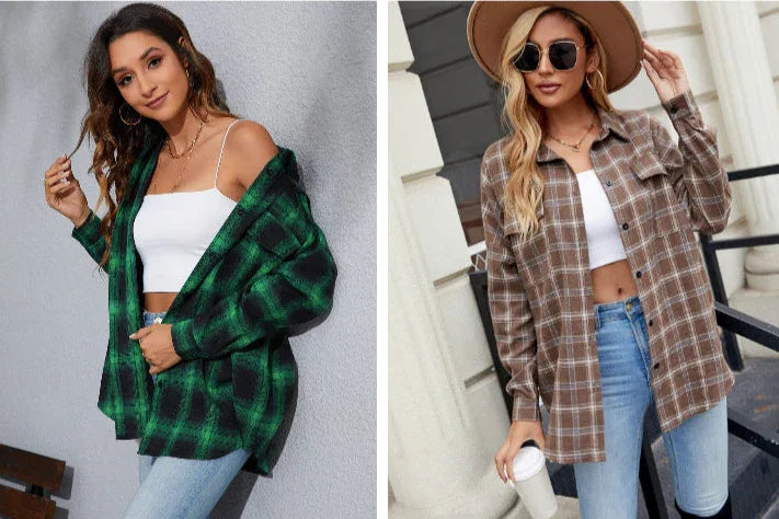 חולצת בוייפרנד קלילה בגיזרה משובצת ללוק של מישהי אופנתית ולהופעה מדליקה במיוחד