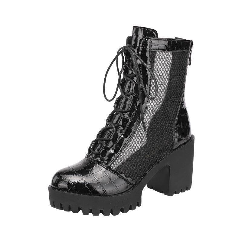 מגפון פלטפורמה על עקב של מעצב איטלקי בגיזרה מחוררת ואופנתית להופעה מהפנטת - לה איסלה