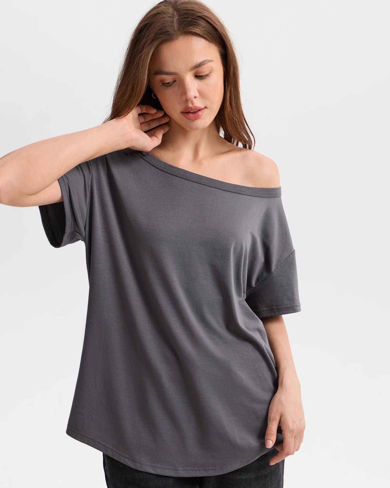 חולצת אוברסייז בכתף חשוף - מבצע עצמאות💙20% הנחה בקופה