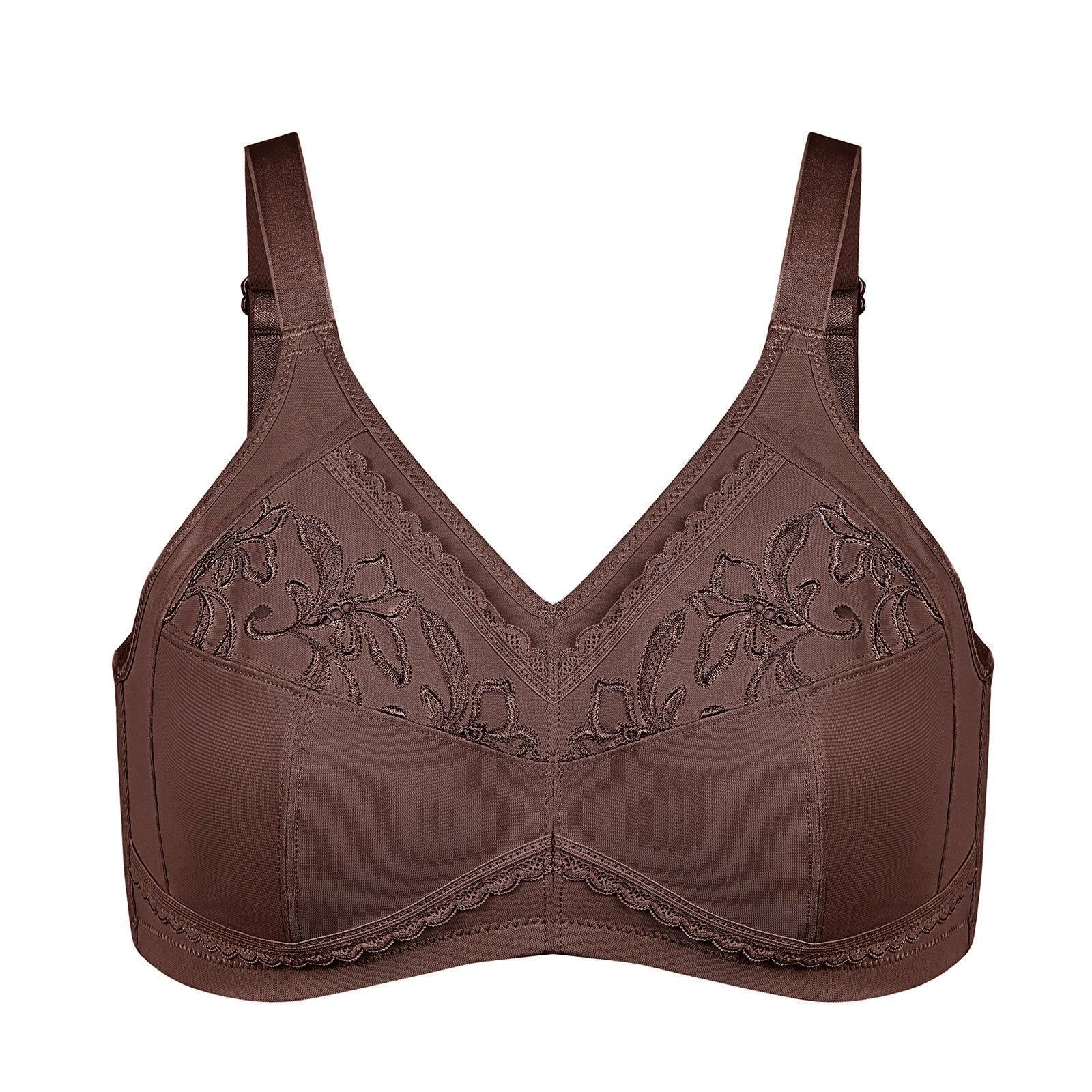 חזיית כותנה עם כיס נעימה למגע ללא עצם לתמיכה נוחה לחזה גדול - לה איסלה: אופנה וחזיות פרימיום