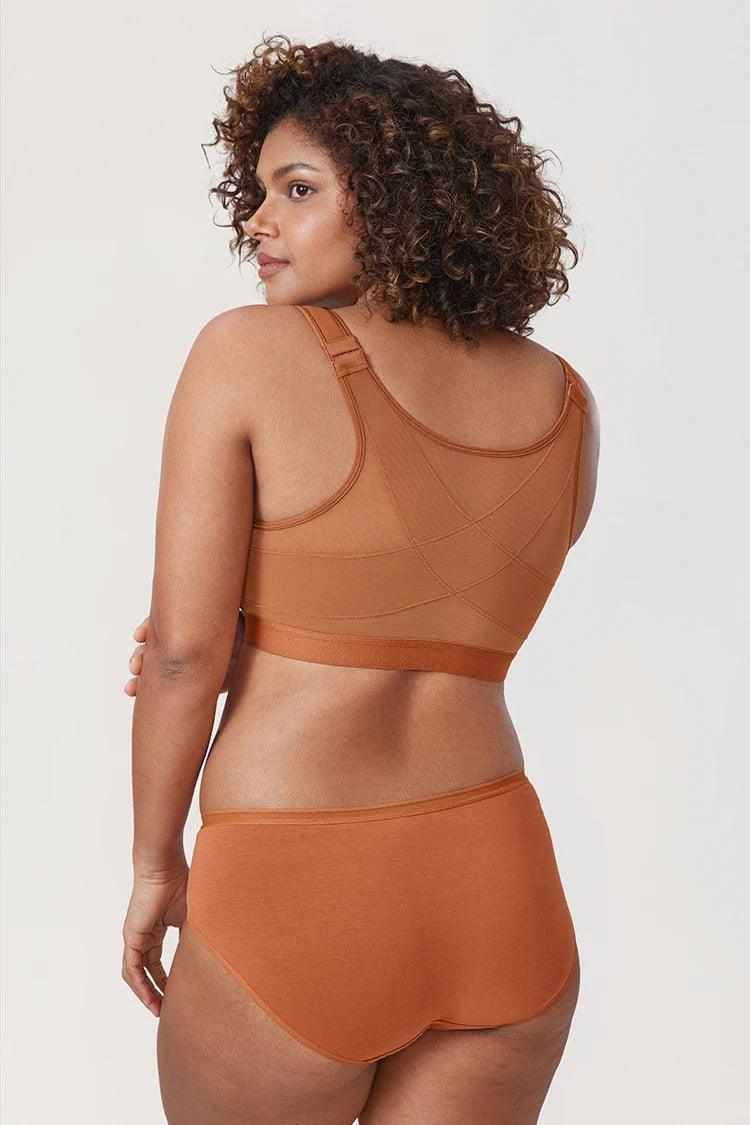 חזיית פטנט בסגירה קדמית פרקטית לאחיזה אורטופדית בגב וללוק נשי משובח 🧡💙