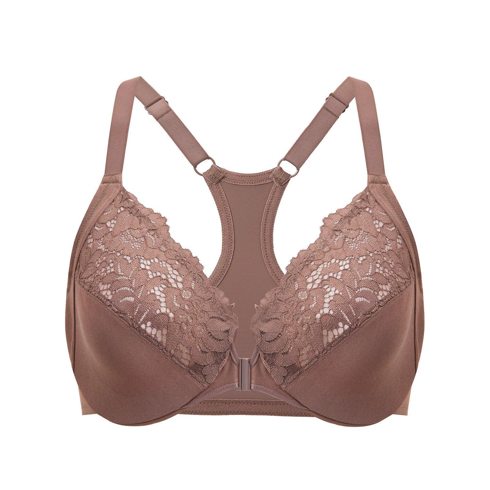 חזיית כותנה בסגירה קדמית נבונה ובתמיכה מאזנת לגב ללוק נשי עדין - לה איסלה: אופנה וחזיות פרימיום