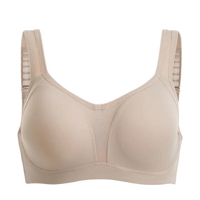 חזיית ספורט שמרימה את החזה בריפוד עדין לתמיכה מקסימלית לגב ולאחיזה אורטופדית