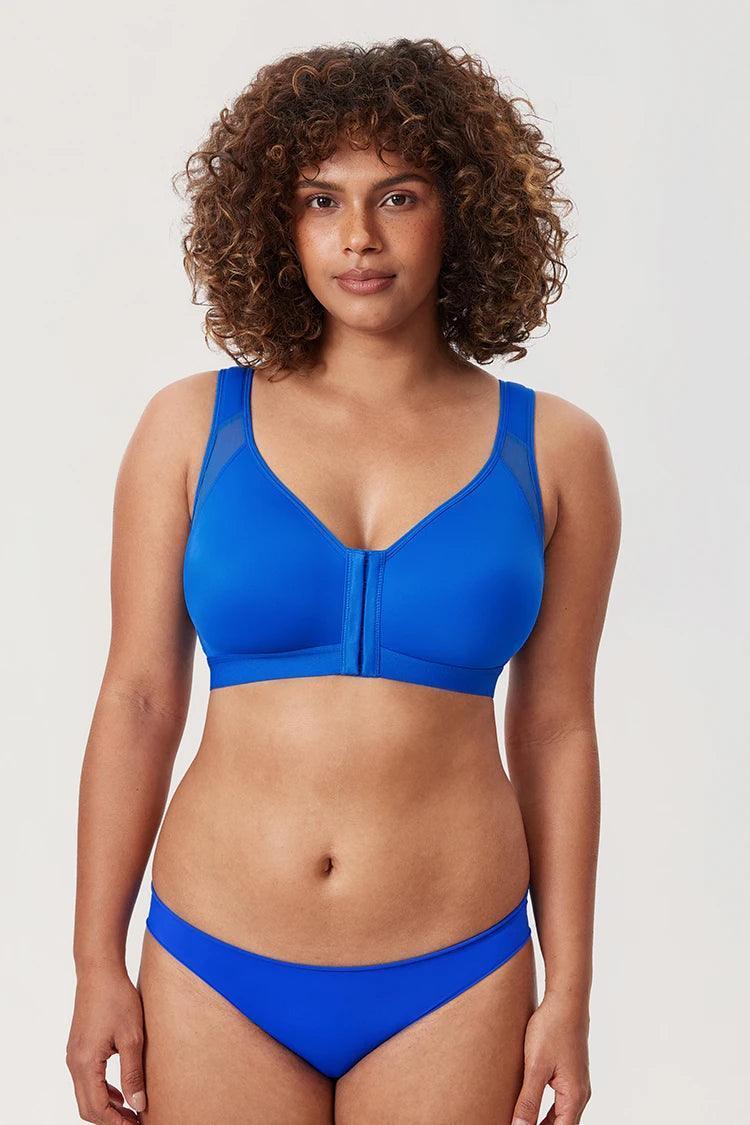 חזיית פטנט בסגירה קדמית פרקטית לאחיזה אורטופדית בגב וללוק נשי משובח 🧡💙