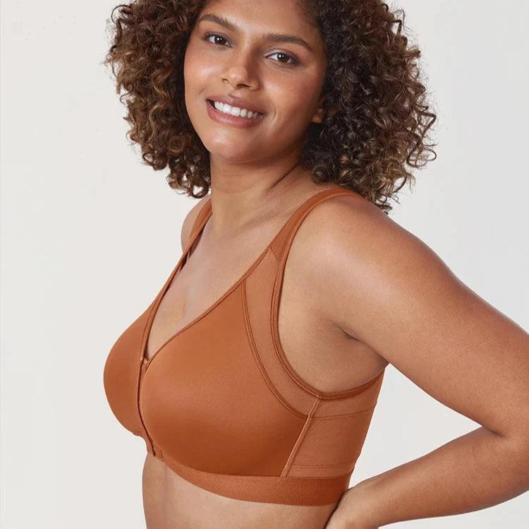 חזיית פטנט בסגירה קדמית פרקטית לאחיזה אורטופדית בגב וללוק נשי משובח 🧡💙