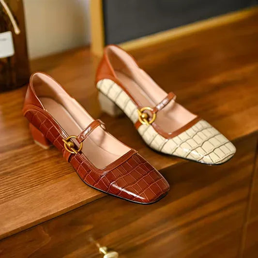 סנדל עקב מעור מקורי להופעה נשית קייצית מושלמת